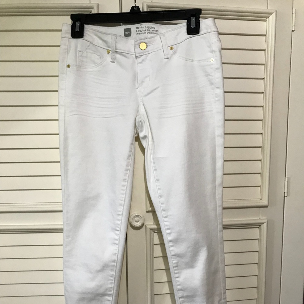 Women’s White Denim Leggings